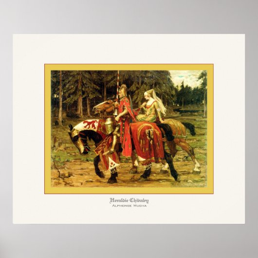 Heraldic Chivalry ~ Alphonse Mucha Poster (Voorkant)