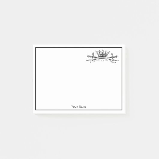 Heraldic Crossed Swords Sabers Emblem Crest Post-it® Notes (Voorkant)