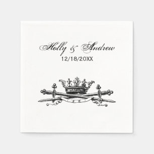 Heraldic Crossed Swords Sabers Emblem Crest Servet