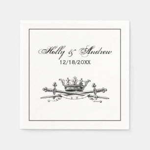 Heraldic Crossed Swords Sabers Emblem Crest Servetten