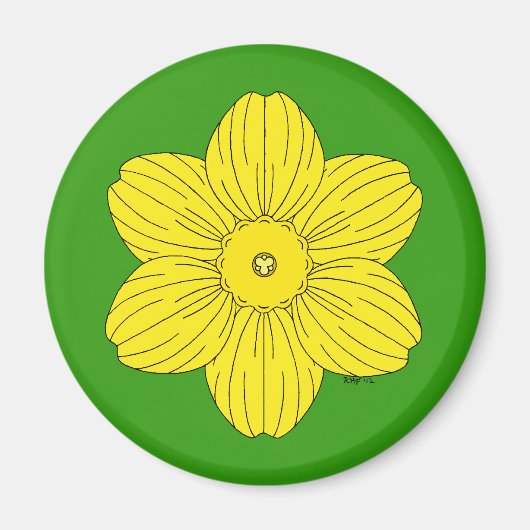 Heraldic Daffodil Magneet (Voorkant)