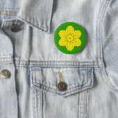 Heraldic Daffodil Ronde Button 5,7 Cm (In situ)