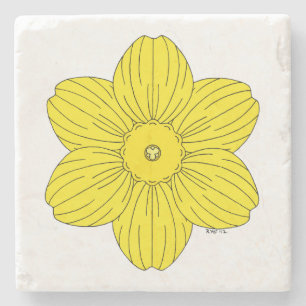 Heraldic Daffodil Stenen Onderzetter