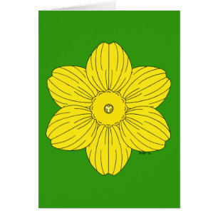 Heraldic Daffodil Wenskaart
