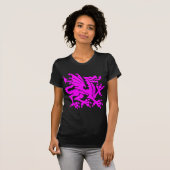 Heraldic Dragon 01 - Magenta T-shirt (Voorkant volledig)