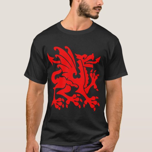 Heraldic Dragon 01 - Red T-shirt (Voorkant)
