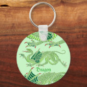 Heraldic Dragon (groen) - Sleutelhanger (Voorkant)