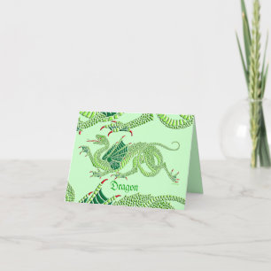 Heraldic Dragon (Vert) - Carte de voeux
