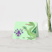 Heraldic Dragon (Vert) - Carte de voeux (Dos)