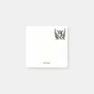 Heraldic Heart met Wings Coat of Arms Crest Post-it® Notes