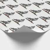 Heraldic Hunting Falcon Wearing Hood C Cadeaupapier (Hoek)