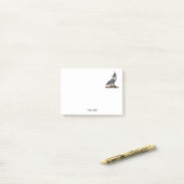 Heraldic Hunting Falcon Wearing Hood C Post-it® Notes (Op bureau)
