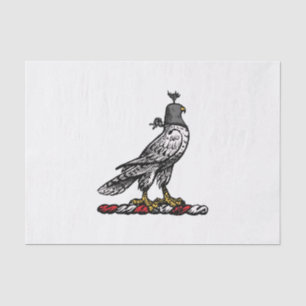 Heraldic Hunting Falcon Wearing Hood C Tissuepapier