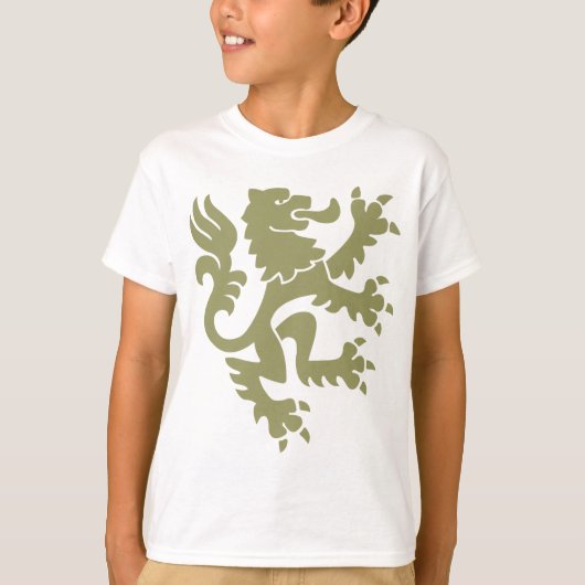Heraldic Lion 01 - Khaki T-shirt (Voorkant)
