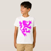 Heraldic Lion 01 - Magenta T-shirt (Voorkant volledig)