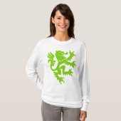 Heraldic Lion 01 - Martian Green T-shirt (Voorkant volledig)