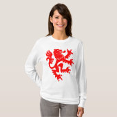 Heraldic Lion 01 - Red T-shirt (Voorkant volledig)