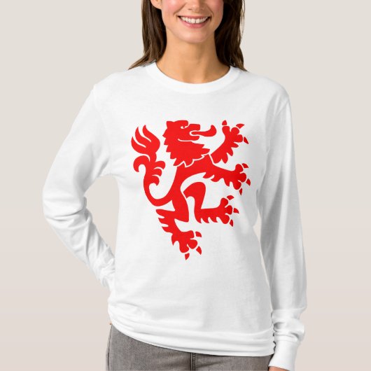 Heraldic Lion 01 - Red T-shirt (Voorkant)