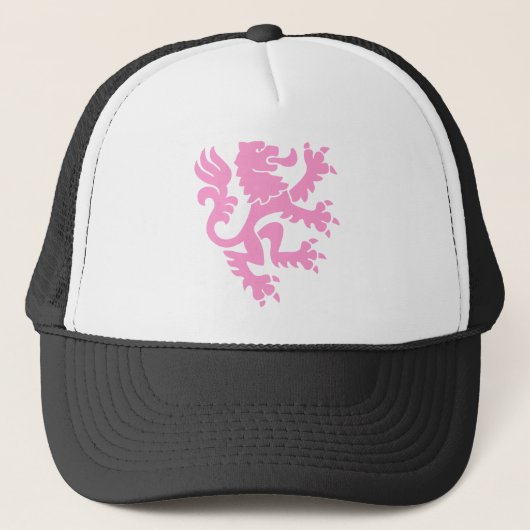 Heraldic Lion 01 - Roze Trucker Pet (Voorkant)