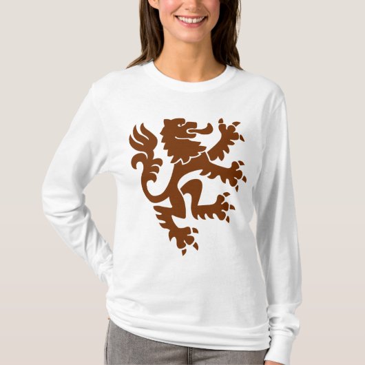 Heraldic Lion 01 - Walnut T-shirt (Voorkant)