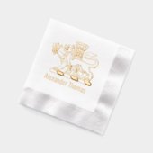 Heraldic Lion Fleur de Lis Nom du château (Gauche)