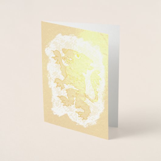 Heraldic Lion Folie Kaarten (Voorkant)