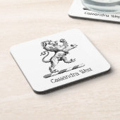 Heraldic Lion Standing Crest Emblem Bier Onderzetter (Linkerzijde)