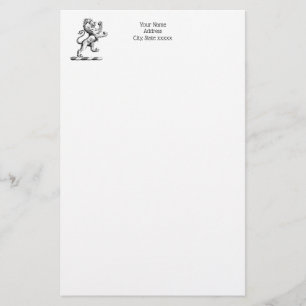 Heraldic Lion Standing Crest Emblem Briefpapier