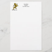 Heraldic Lion Standing Crest Emblem C Briefpapier (Voorkant)