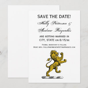 Heraldic Lion Standing Crest Emblem C Kaart