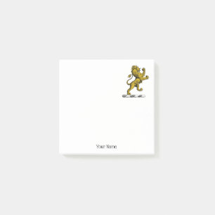 Heraldic Lion Standing Crest Emblem C Post-it® Notes