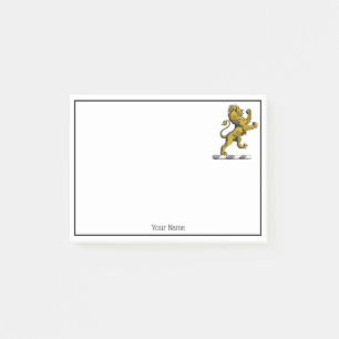 Heraldic Lion Standing Crest Emblem C Post-it® Notes