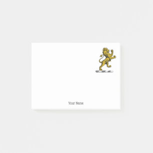 Heraldic Lion Standing Crest Emblem C Post-it® Notes