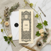 Heraldic Monogram Save the Date Kaart