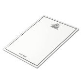 Heraldic  Nautical Clipper Ship Crest Notitieblok (Schuin)