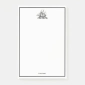 Heraldic Nautical Clipper Ship Crest Post-it® Notes (Voorkant)