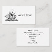Heraldic  Nautical Clipper Ship Crest Visitekaartje (Voorkant / Achterkant)