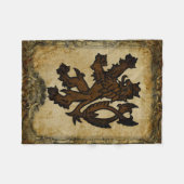 Heraldic Rampant Lion Custom Fleece Deken (Voorkant (Horizontaal))