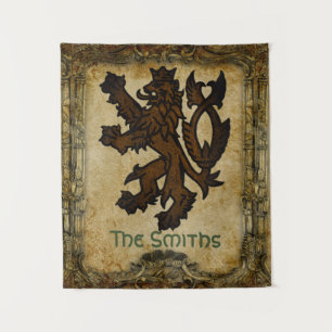 Heraldic Rampant Lion Custom Wandkleed