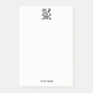 Heraldic Roos & Thistle Coat of Arms Crest Emblem Post-it® Notes
