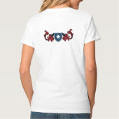 Heraldic shield in Amerikaanse kleuren T-shirt (Achterkant)