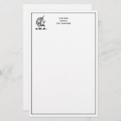 Heraldic Unicorn Head Coat of Arms Emblem Briefpapier (Voorkant / Achterkant)