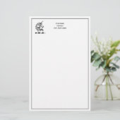 Heraldic Unicorn Head Coat of Arms Emblem Briefpapier (Staand voorkant)