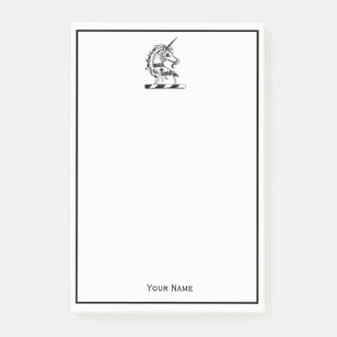 Heraldic Unicorn Head Coat of Arms Emblem Post-it® Notes