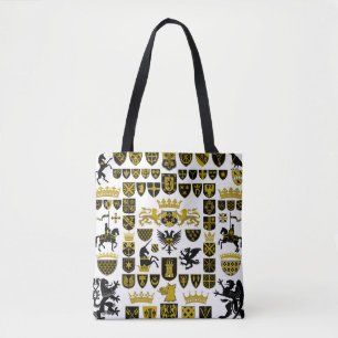 Heraldiek kuifjes, symbolische design. draagtas