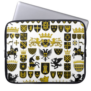 Heraldiek kuifjes, symbolische design. laptop sleeve