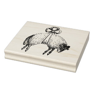 Heraldisch gebandeerd vlies ram schaap Crest emble Rubberstempel