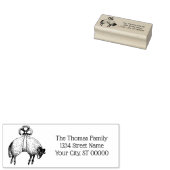 Heraldisch gebandeerd vlies ram schaap crest emble 	rubberstempel (Gestempeld)