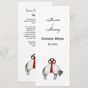 Heraldisch gebandeerde vacht ram schaap embleem kaart