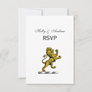 Heraldisch Leeuw Staand Kuif Embleem C RSVP Kaartje